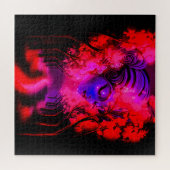 Puzzle Neon Goddess in Enchanted Forest (Horizontal)