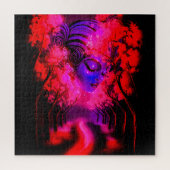 Puzzle Neon Goddess in Enchanted Forest (Vertical)