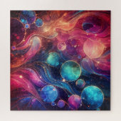 Puzzle Neon Lights Alcohol Ink (Horizontal)