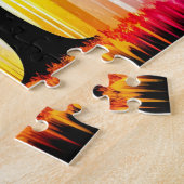 Puzzle Neon Majestic Rainbow Forest Trees (Côté)