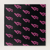 Puzzle Neon Pink Lightning : Arrière - plan foncé. (Horizontal)