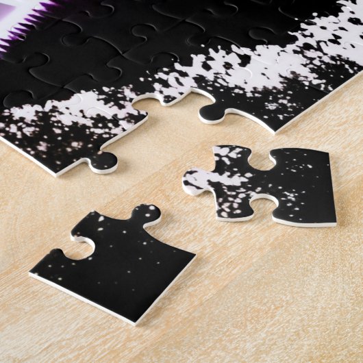 Puzzle Neon Rainbow Tree Silhouette Dream (Côté)