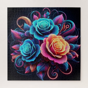Puzzle Neon Roses