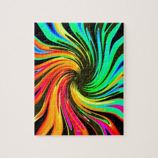 Puzzle Neon Whirlpool Galaxy (Vertical)