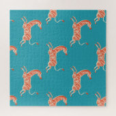 Puzzle Neon Zebra : Retro Coloré sans couture (Horizontal)
