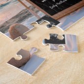 Puzzle Neutral Beachside Expecting Baby Announcement  (Côté)