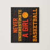 Puzzle Never Underestimate A Girl Who Plays Basketball (Vertical)