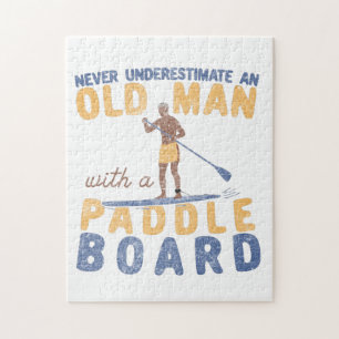 Puzzle Never Underestimate An Old Man with a Paddle Board