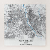 Puzzle New Delhi Inde City Plan Voyage simple (Vertical)