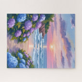 Puzzle New England Summer | Hydrangea Beach Painting (Horizontal)