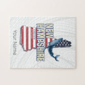 Puzzle New Hampshire États-Unis Retro State Map (Horizontal)