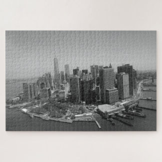Puzzle New York City Manhattan gratte-ciel noir blanc