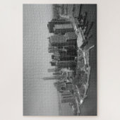 Puzzle New York City Manhattan gratte-ciel noir blanc (Vertical)