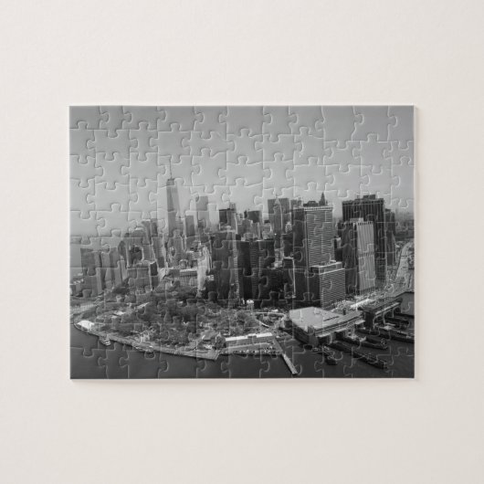 Puzzle New York City Manhattan gratte-ciel noir blanc (Horizontal)