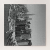 Puzzle New York City Manhattan gratte-ciel noir blanc (Horizontal)