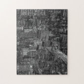 Puzzle New York City Manhattan gratte-ciel noir blanc (Vertical)