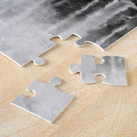 Puzzle New York City Manhattan Skyline - noir et blanc (Côté)