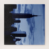 Puzzle New York City Manhattan Skyscrappers Bleu nuit (Horizontal)
