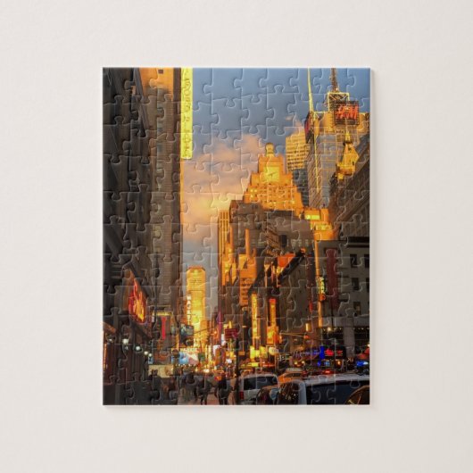 Puzzle New York City NYC Broadway Theatre District Sun (Vertical)