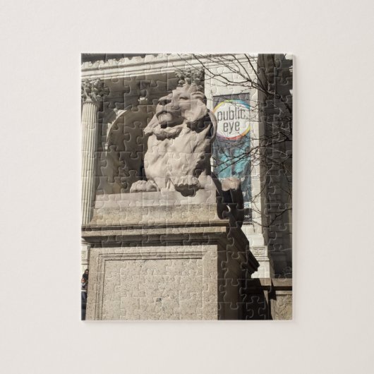 Puzzle New York City NYC Public Library Lion Statue (Vertical)
