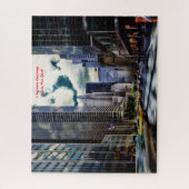 Puzzle New York Skyline. voeux de Noël (Vertical)