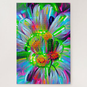 Puzzle Nez des marguerites Abstraites aux couleurs vives