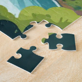 Puzzle Niagara Falls Painterly Landscape Illustration (Côté)