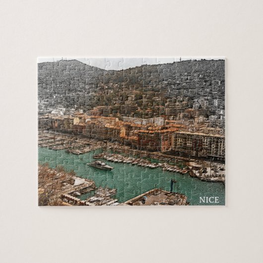Puzzle Nice France Port Lympia Panorama (Horizontal)