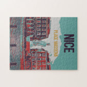 Puzzle Nice Massena Carré illustration France (Horizontal)