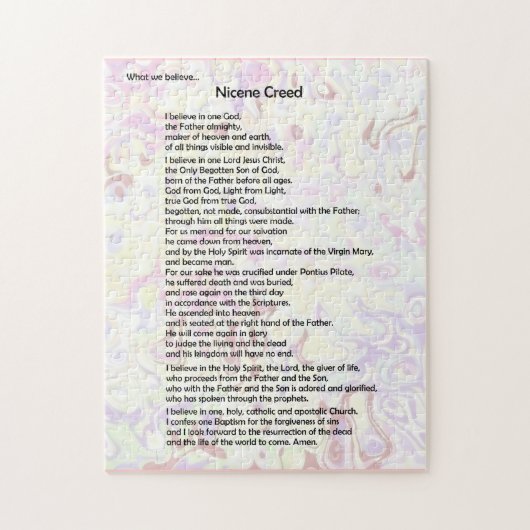 Puzzle-Nicene Creed ~ Dat is wat we geloven Legpuzzel (Verticaal)