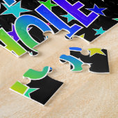 Puzzle "NICHOLE" Prénom, Amusant "JOYEUX ANNIVERSAIRE" (Côté)