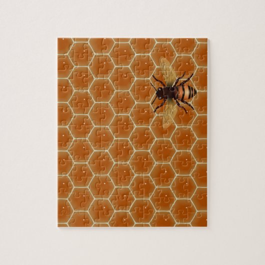 Puzzle Nid d'abeille et abeille (Vertical)