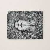 Puzzle Nid de lion noir et blanc (Horizontal)