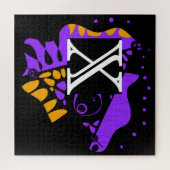 Puzzle Nid d'oiseau - Lettre initiale personnalisée X (Horizontal)