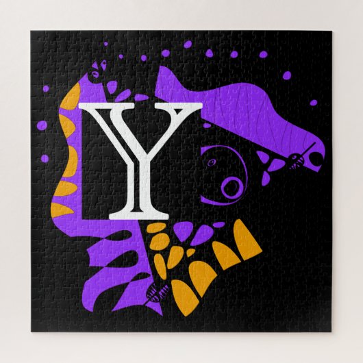 Puzzle Nid d'oiseau - Lettre initiale personnaliséeY (Vertical)