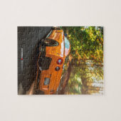 Puzzle Nissan GT-R orange déchirant par des rues de (Horizontal)