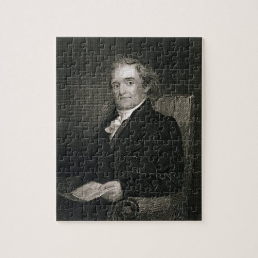 Puzzle Noah Webster (1758-1843) gravé par Frederick W. (Vertical)