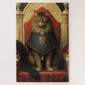 Puzzle Noble Maine Coon Trône Art Imprimer (Vertical)