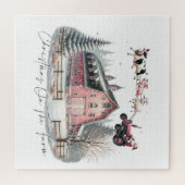 Puzzle Noël à la ferme, Joyeux Noël (Horizontal)