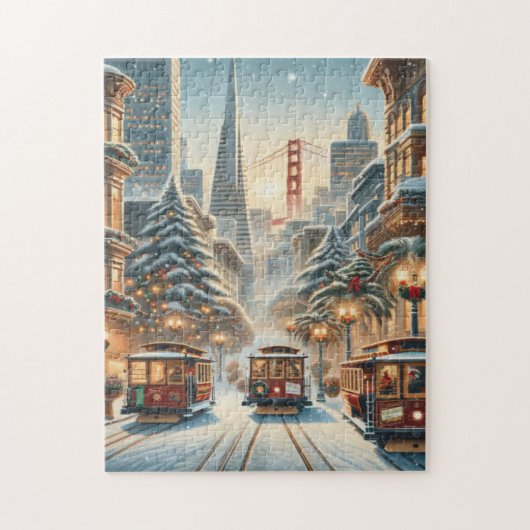 Puzzle Noël à San Francisco – Golden Gate (Vertical)
