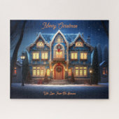 Puzzle Noël Accueil Neige Hiver Nuit Ciel Vacances Art (Horizontal)