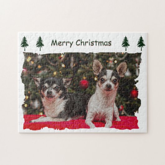 Puzzle Noël au Chihuahua (Horizontal)