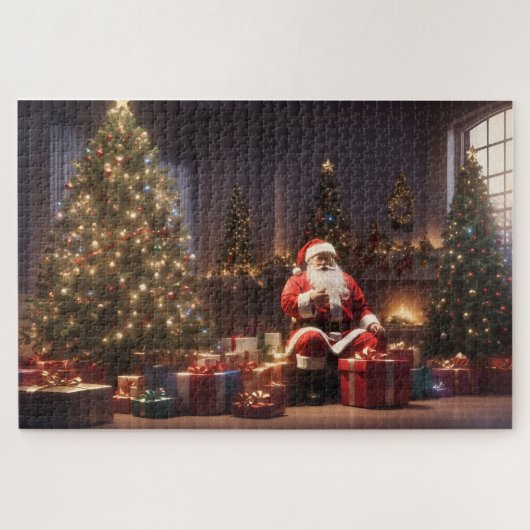 Puzzle Noël avec le Père Noël (Horizontal)