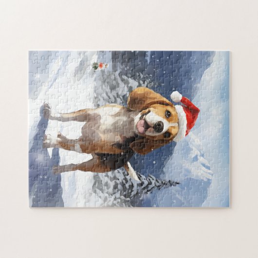 Puzzle Noël beagle (Horizontal)