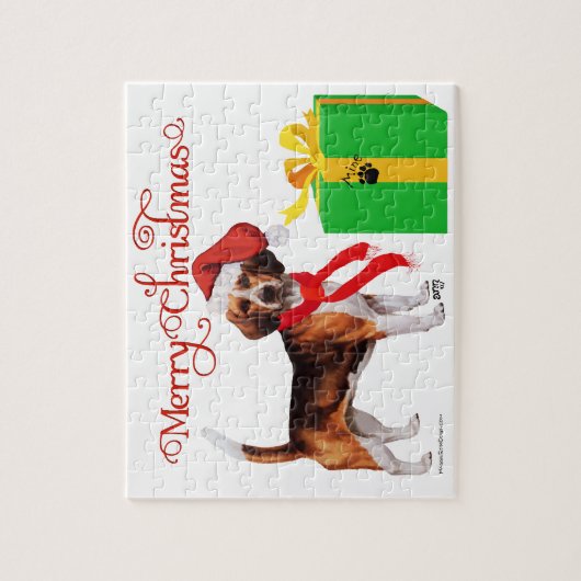 Puzzle Noël beagle (Vertical)