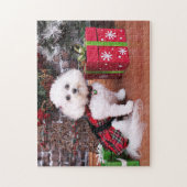 Puzzle Noël - Bichon Frise - Mia (Vertical)