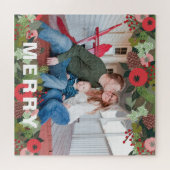 Puzzle Noël Botanique Joyeux Type de vacances Photo (Horizontal)