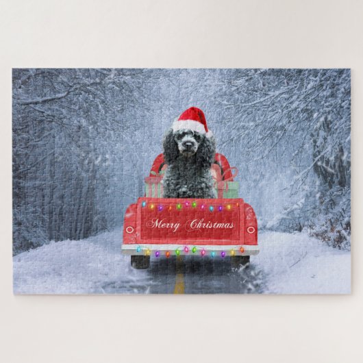 Puzzle Noël Caniche (Horizontal)