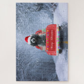 Puzzle Noël Caniche (Vertical)