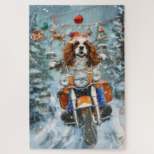 Puzzle Noël Cavalier King Charles Spaniel (Vertical)